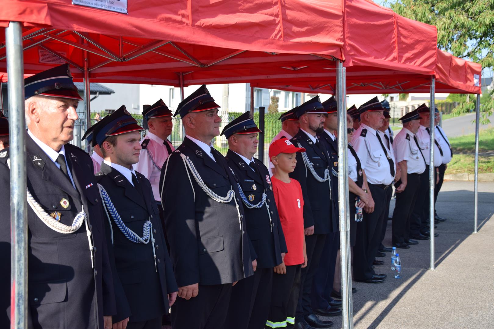 Zdjęcie przedstawia fragment uroczystości 100 lecia OSP Toporowice