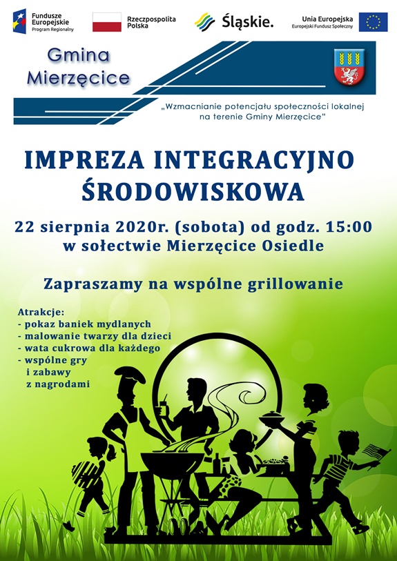 Plakat promujący imprezę integracyjno środowiskową