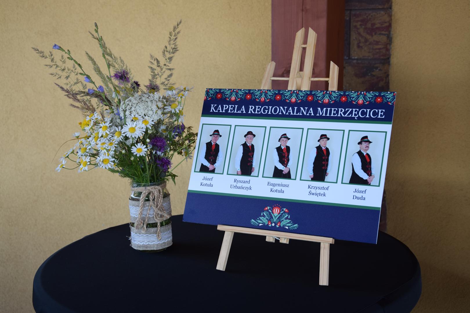 Zdjęcie przedstawia dekoracje - portret Kapeli Regionalnej Mierzęcice