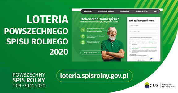 Loteria Powszechnego Spisu Rolnego 2020 - plakat promujący
