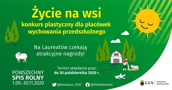 Plakat promujący konkurs plastyczny "Życie na wsi"