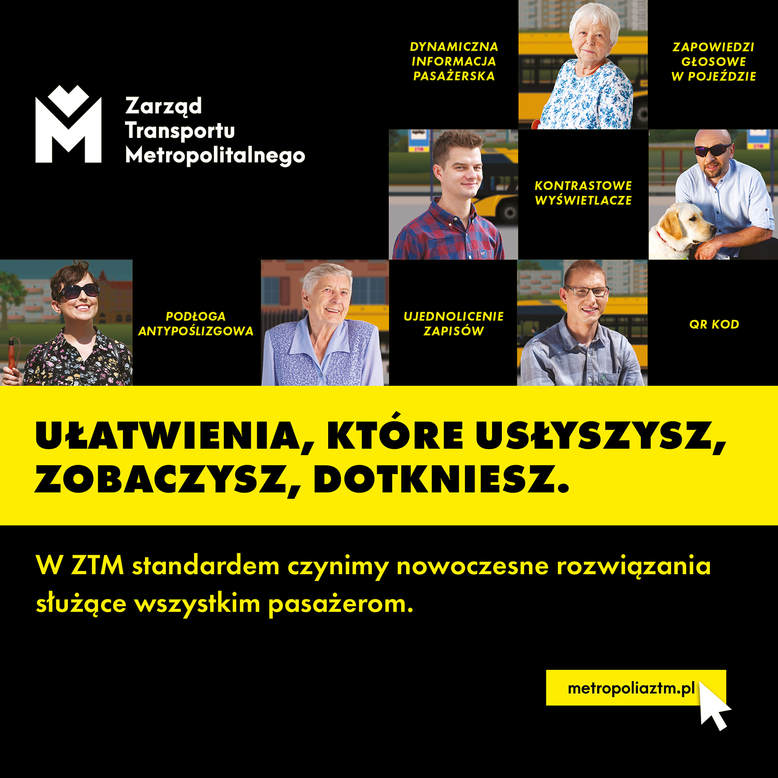 Plakat informacyjny kampanii ZTM