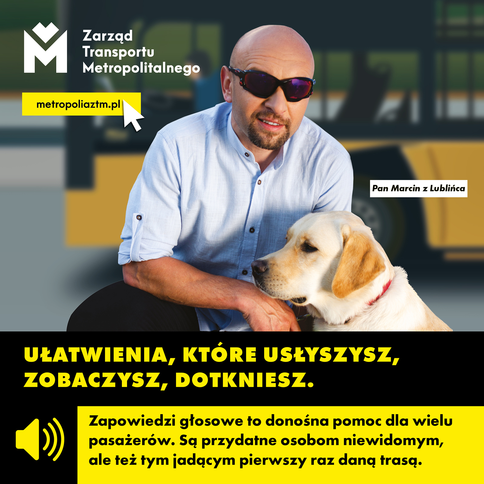 Plakat informacyjny kampanii ZTM