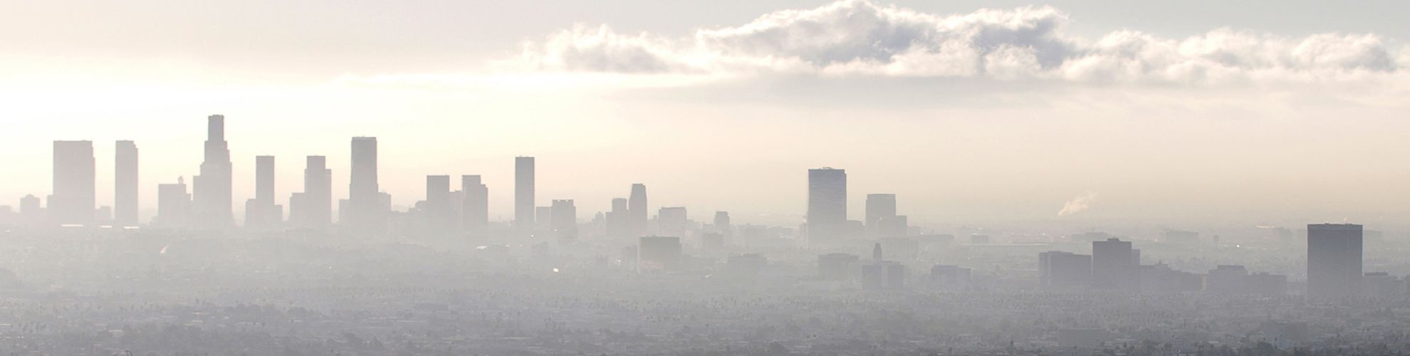 Widok na miasto i smog